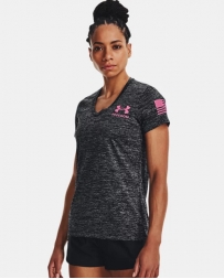 Under Armour® Ladies' Freedom Tech SS V-Neck