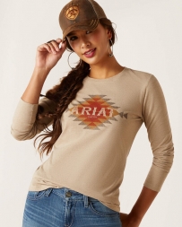 Ariat® Ladies' Southwest Logo LS Tee