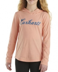 Carhartt® Girls' Logo Hooded LS Tee
