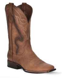 Corral Boots® Men's Tan Embroidered Wide Sq Toe