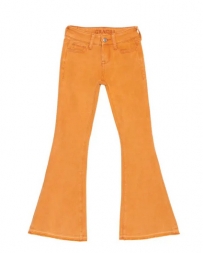 Grace in LA Girls' Hi Rise Orange Flare Jean