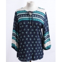 Ladies' 3/4 Sleeve Floral Blouse - Plus