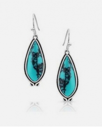 Montana Silversmiths® Ladies' Oasis Waters Oval Turquoise Earrings