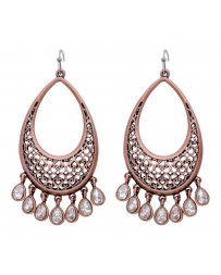 Rock 47 by Wrangler® Ladies' Copper & Rhinestone Drop Earrings