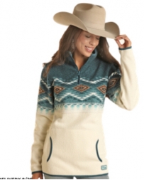 Rock and Roll Cowgirl® Ladies' Aztec Border Print Pullover