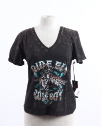Rock and Roll Cowgirl® Ladies' Ride 'Em Cowboy Graphic Tee