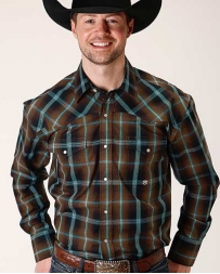 Roper® Men's LS 2 Pocket Button Plaid - Big and Tall