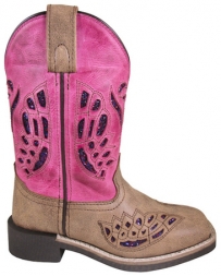 Smoky Mountain® Boots Girls' Trixie Distressed Brown/Pink
