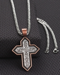 Twister Men's Copper Cross Necklace