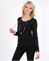 Vocal® Ladies' Long Sleeve Top With Stones