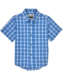 Wrangler® Boys' Riata SS Button Plaid Shirt