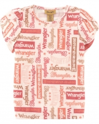 Wrangler® Girls' All Over Logo Tee
