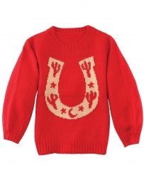Wrangler® Girls' Horseshoe Sweater