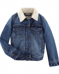 Wrangler® Girls' Sherpa Lined Denim Jacket