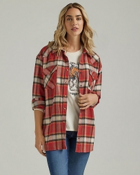 Wrangler® Ladies' Plaid Flannel Boyfrien Shirt