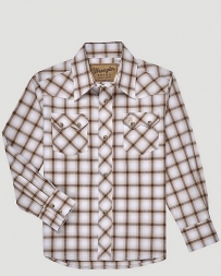 Wrangler Retro® Boys' LS Sawtooth Snap Plaid