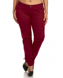 Younique® Ladies' Curvy Red Skinny Jeans
